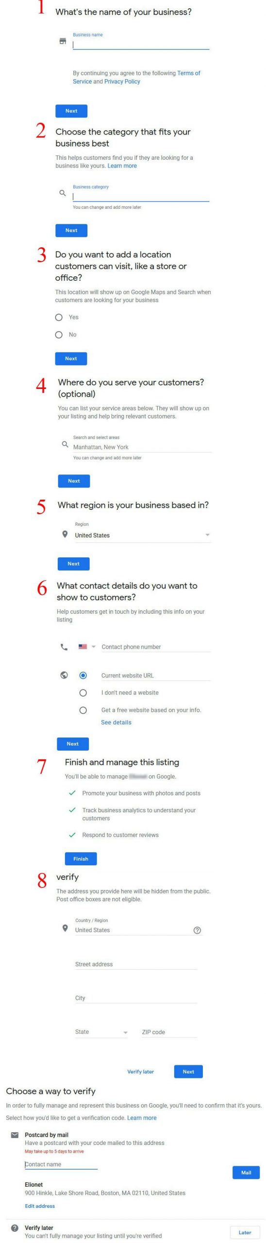 google my business verification process