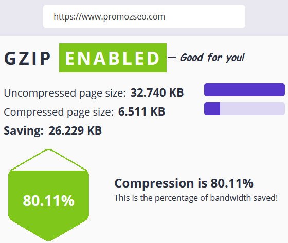 gzip compression checker