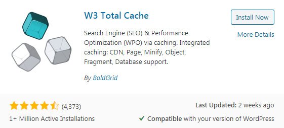 w3 total cache wp plugin