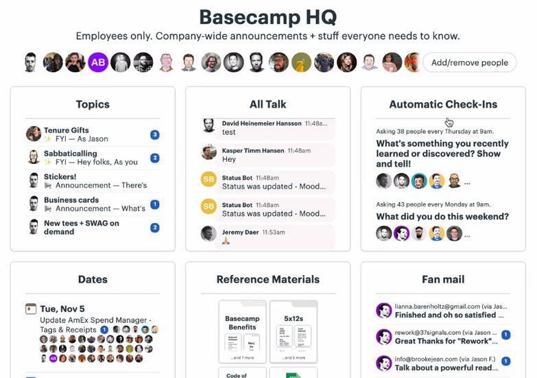 basecamp remote working tool