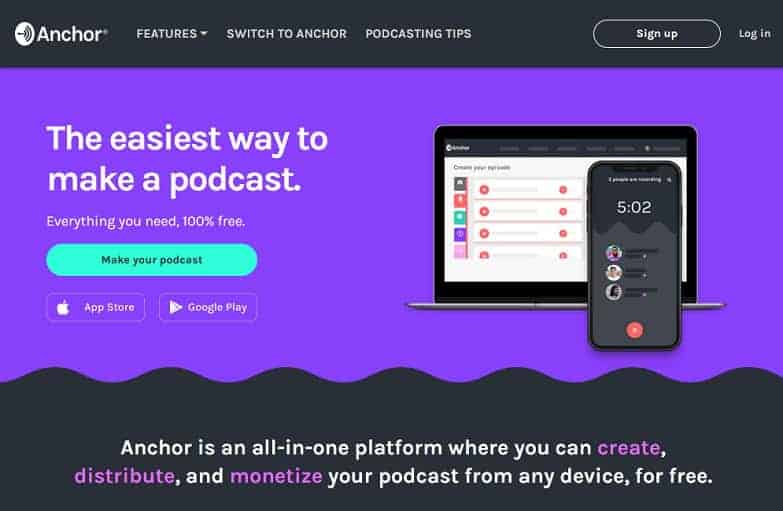 anchor.fm podcasting platforms tools