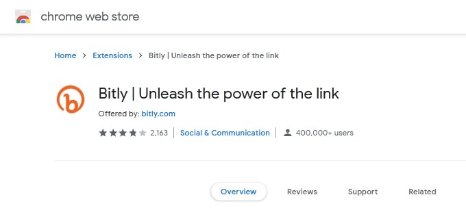 bitly browser extension