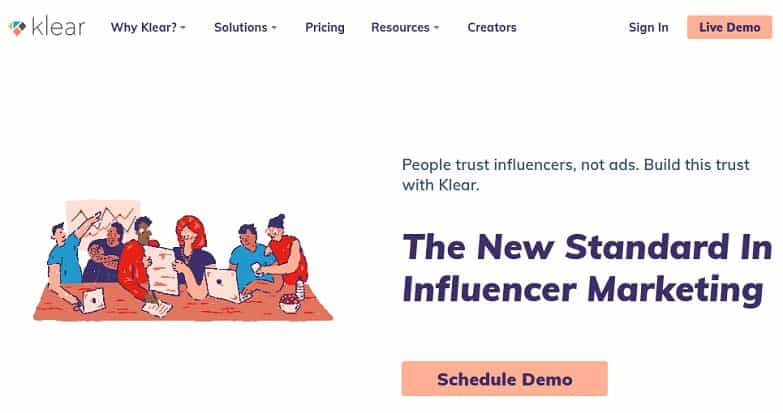 klear influencer marketing tool