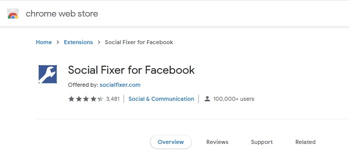 social fixer for facebook browser extension