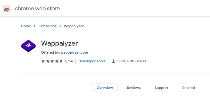 wappalyzer browser extension